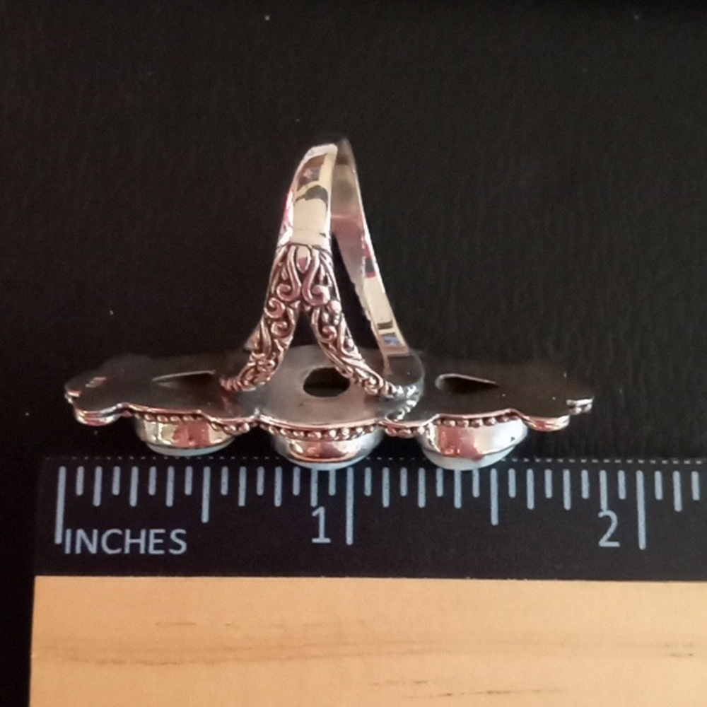 BALI LEGACY LARIMAR 3 STONE RING - Picture 6 of 10